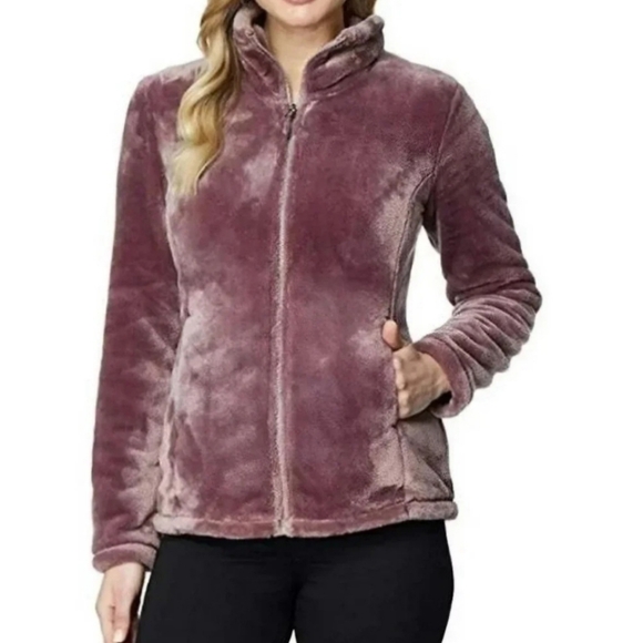 32° Degrees Heat Zip-Up Plush Jacket Women's Size Medium Purple Super Soft - Picture 1 of 10